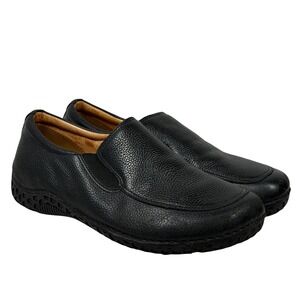 Alegria by PG Lite Black Pebbled Leather Slip On Loafers Womens 13 EU 43